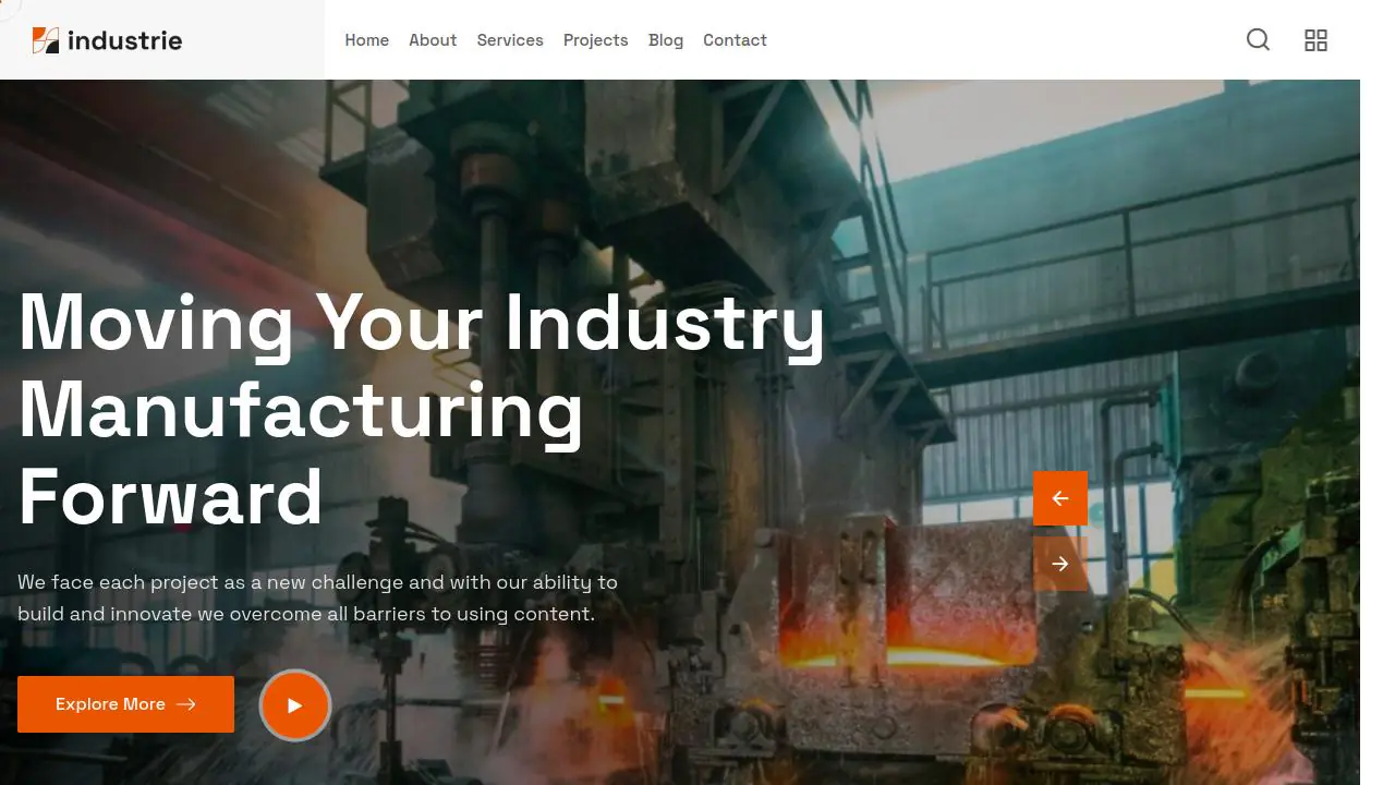 Professional One-Page WordPress Website Design for Industrial Business – 5 Pages, Hosting & Domain I